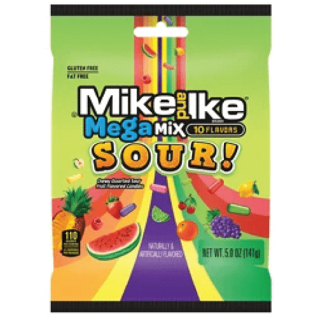 Mike and Ike Mega Mix Sour Peg Bag (141g)