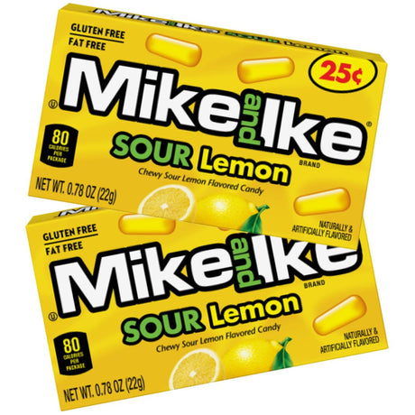 Mike and Ike Mini Box Sour Lemon (22g) (2 Pack)