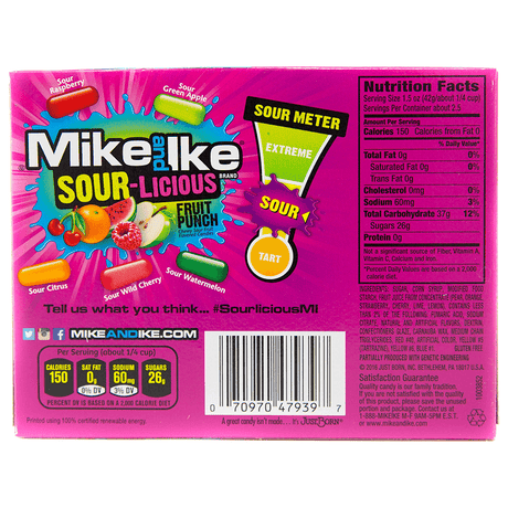 Mike and Ike Theatre Box Sour-Licious Fruit Punch (102g)