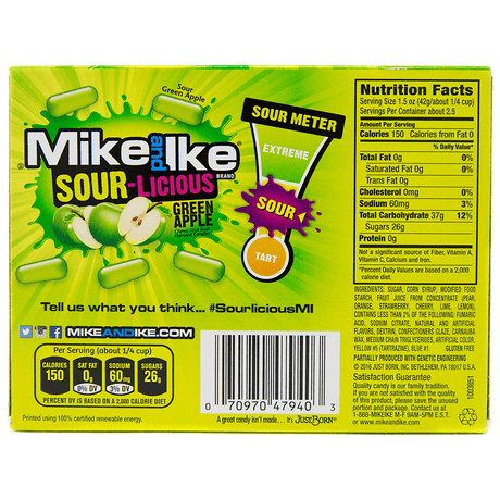 Mike and Ike Theatre Box Sour-Licious Green Apple (102g)
