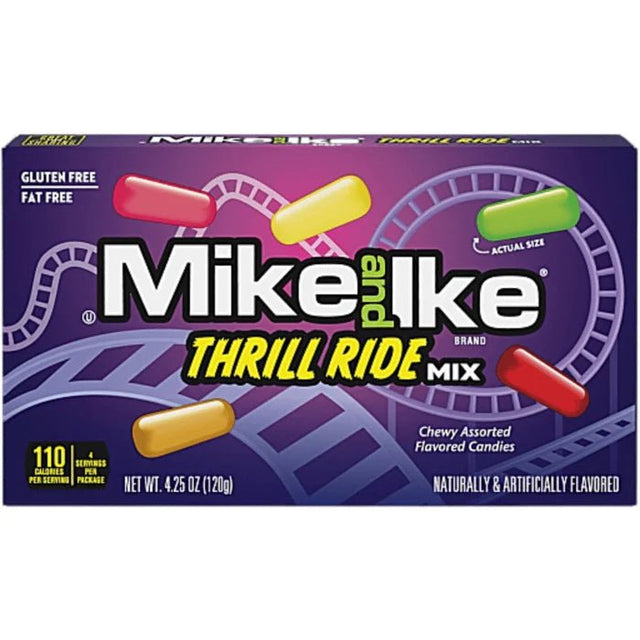Mike and Ike Thrill Ride Mix Theatre Box 120g USA