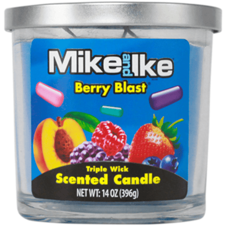 Mike & Ike Berry Blast Scented Triple Wick Candle