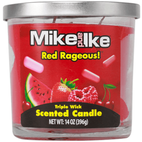 Mike & Ike Red Rageous Scented Triple Wick Candle