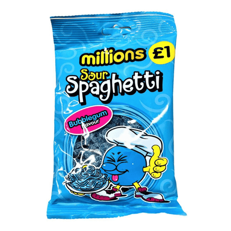 Millions Bags Sour Bubblegum Spaghetti (120g)
