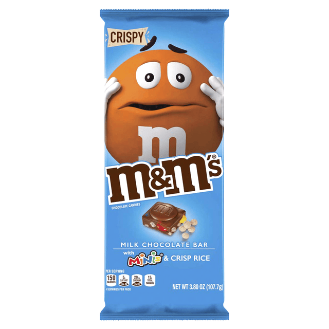 M&M's Extra Large Tablet Bar Milk Chocolate with Mini's and Crisp Rice (110g)