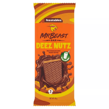 Mr Beast Feastables Milk Chocolate Deez Nuts (60g)