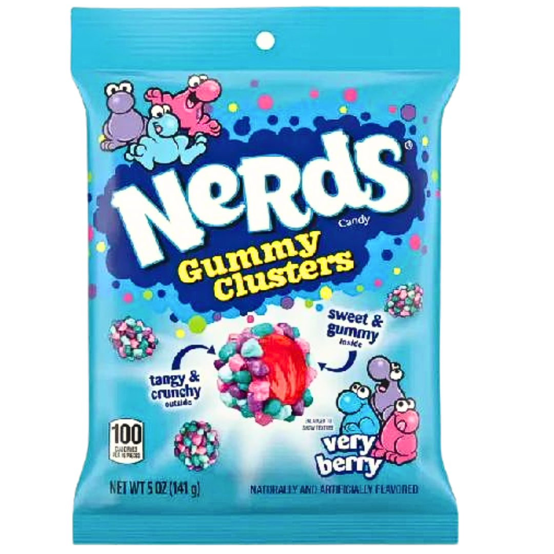 Nerds Gummy Clusters Very Berry Peg Bag 141g USA