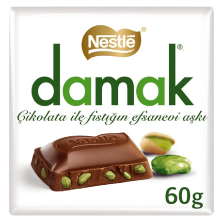Nestle Damak Milk Chocolate with Pistachio Bar (60g)