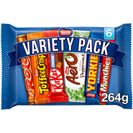 Nestle Variety Bars Selection Box (6 Pack) 264g (Best Before Expired 05/23)