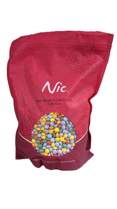 Nic Mini Chocolate Beans Sugar Coated Bag 1.25kg