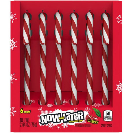 Now and Later Cherry Candy Canes (75g)