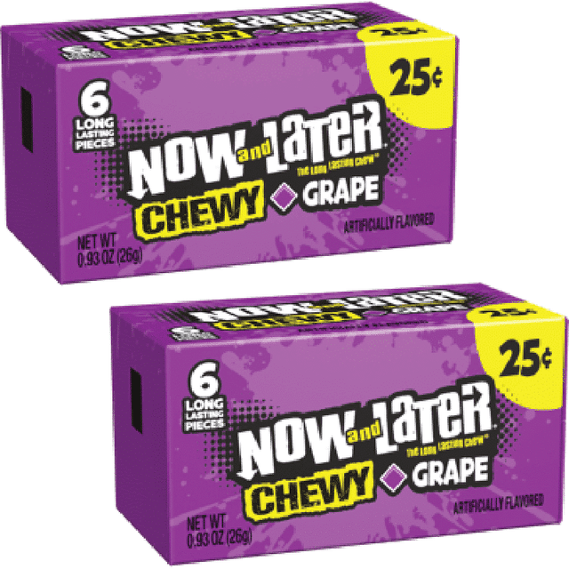 Now and Later Mini Chewy Grape (26g) (2 Pack)