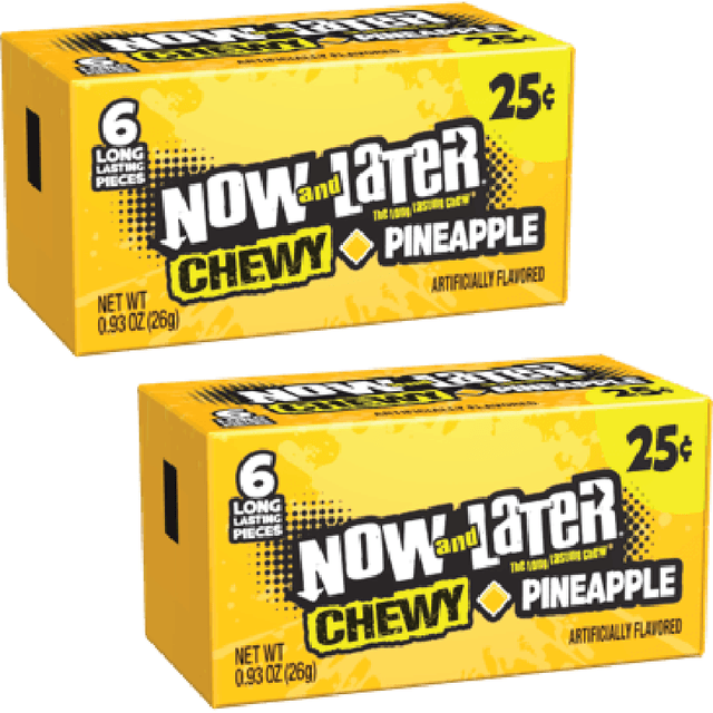 Now and Later Mini Chewy Pineapple (2 Pack)