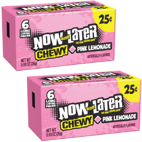 Now and Later Mini Chewy Pink Lemonade (26g) (2 Pack)