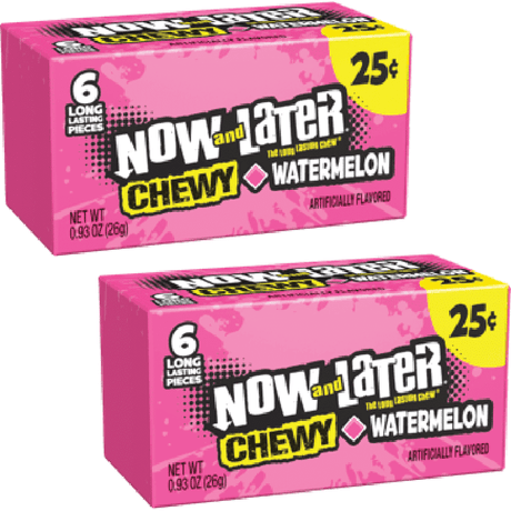 Now and Later Mini Chewy Watermelon (26g) (2 Pack)