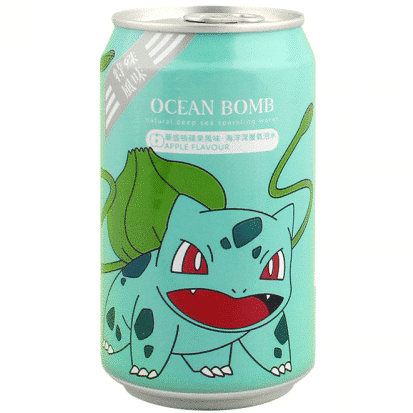 Ocean Bomb Pokemon Bulbasaur Apple Sparkling Water (330ml)