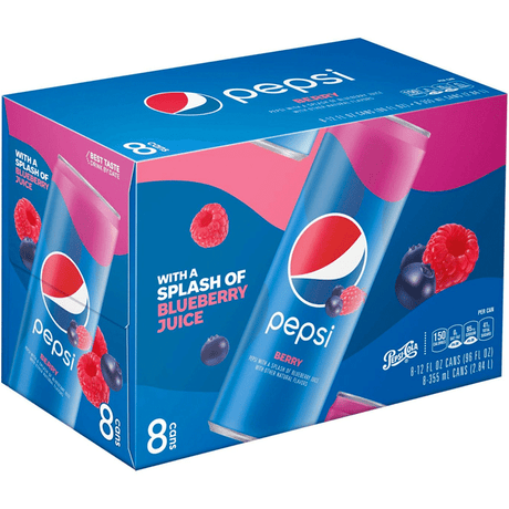 Pepsi Berry Slim-Can Fridge Pack (Case of 8)