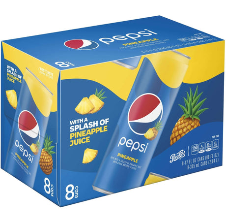 Pepsi Pineapple Slim-Can Fridge Pack (Case of 8)