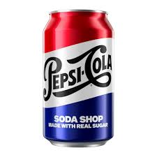 Pepsi Soda Shop with Real Sugar Can 355ml USA