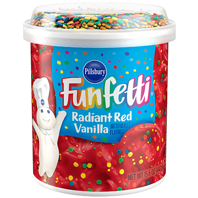 Pillsbury Frosting Funfetti Radiant Red Vanilla (442g)