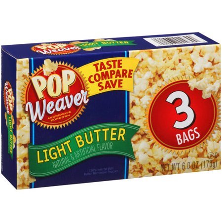 Pop Weaver Light Butter Popcorn 3 Pack (170g)