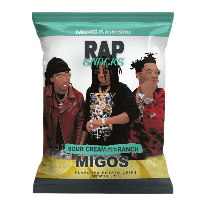 Rap Snacks Migos Sour Cream with a Dab of Ranch Potato Chips 71g USA