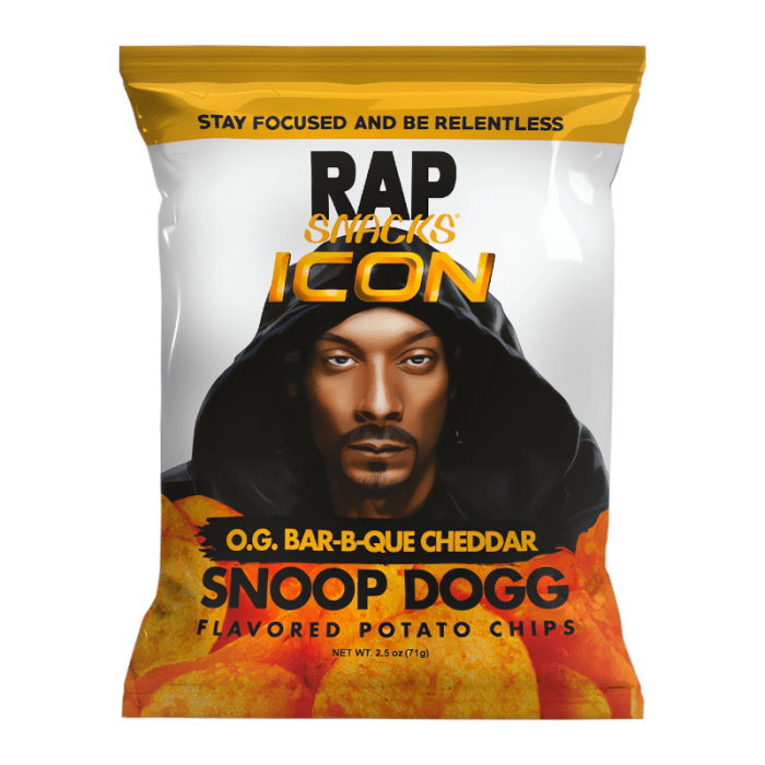 Rap Snacks Snoop Dogg O.G Bar-B-Que Cheddar Potato Chips 71g USA