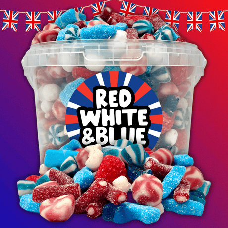 Red, White & Blue Pick'n'Mix Bucket (2kg)