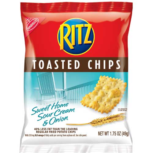 Ritz Toasted Chips Sour Cream and Onion (49g)