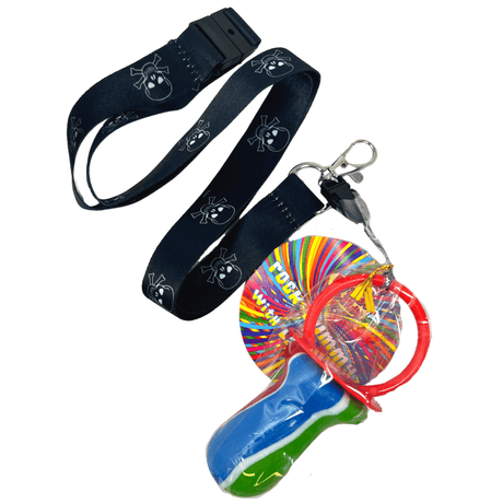 Rock Lollipop Lanyard Pirate Skull