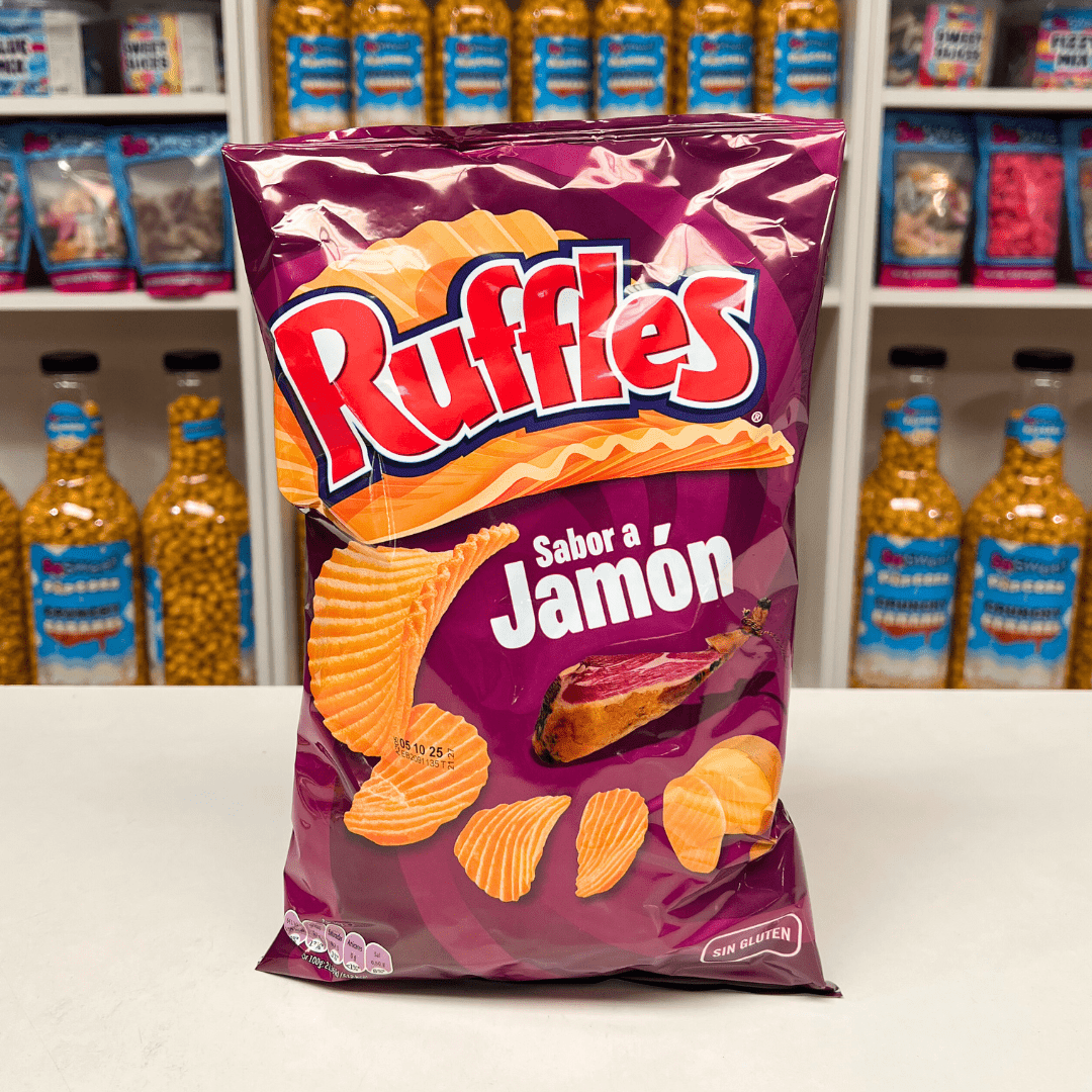 Ruffles Jamon Crisps Bag 160g Spain