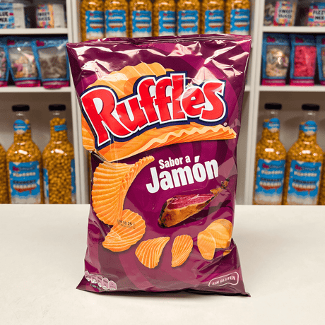 Ruffles Jamon Crisps Bag 160g Spain