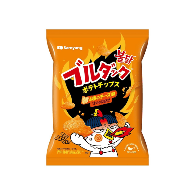 Samyang Buldak Quattro Cheese Flavour Potato Crisps 55g KOREA