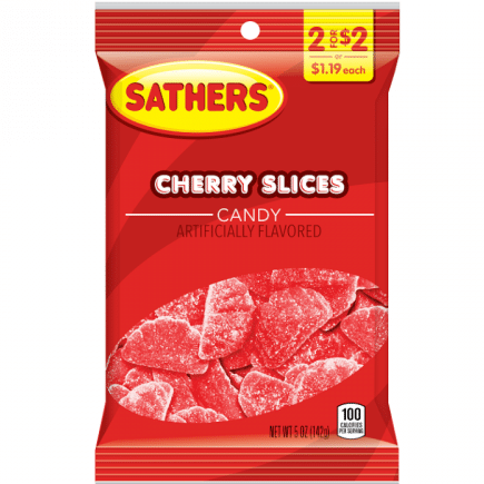 Sathers Cherry Slices Peg Bag (141g)