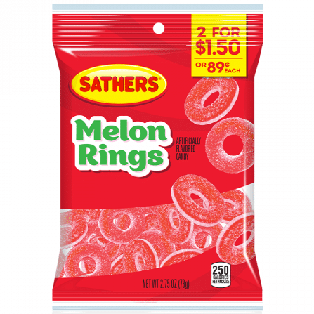 Sathers Gummallos Melon Rings (74g)