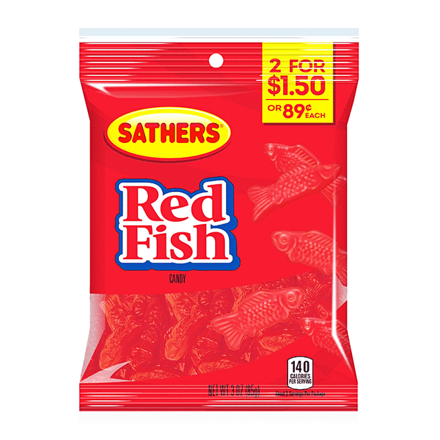 Sathers Red Fish Peg Bag (99g)
