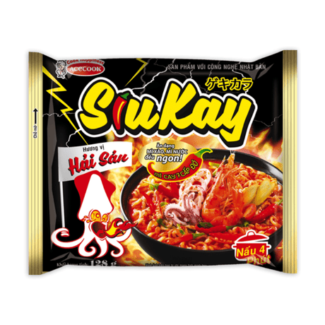 Siukay Spicy Instant Noodles Seafood Flavour (127g)