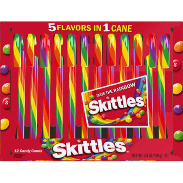 Skittles 5 Flavours in 1 Candy Canes (150g)