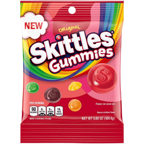 Skittles Gummies Peg Bag (164g)