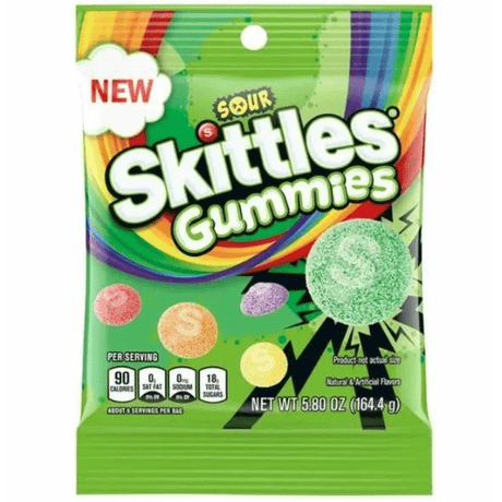 Skittles Gummies Sour Peg Bag (164g)