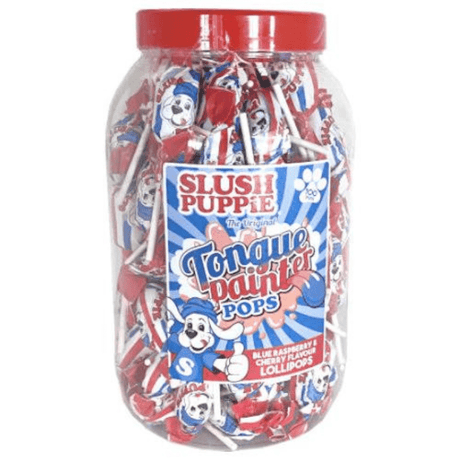 Slush Puppie Toungue Painters Lollipops Jar (100pcs)