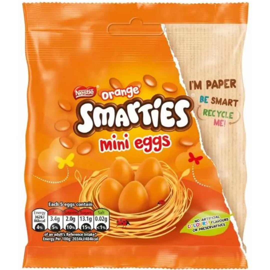 Smarties Orange Milk Chocolate Mini Eggs Pouch (80g)