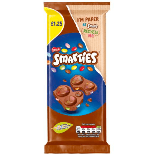 Smarties Share Bar Milk Chocolate (90g)