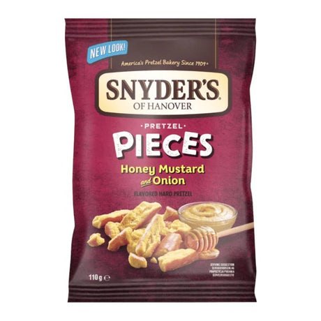 Snyders Pretzel Pieces Honey Mustard & Onion Bag 110g USA