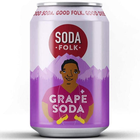 Soda Folk Grape Soda Can (330ml)