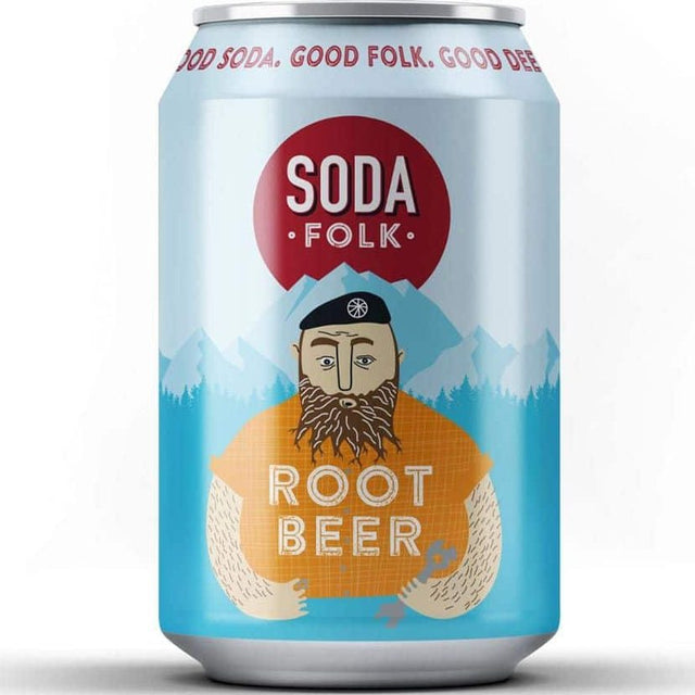 Soda Folk Root Beer Soda Can (330ml)
