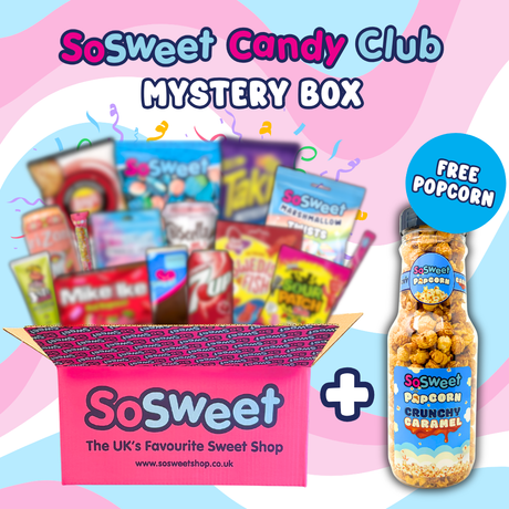 SoSweet Candy Club Mystery Box + FREE Crunchy Caramel Popcorn Bottle (Worth £7.99)