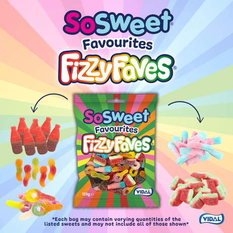 SoSweet Fizzy Faves 125g Peg Bag