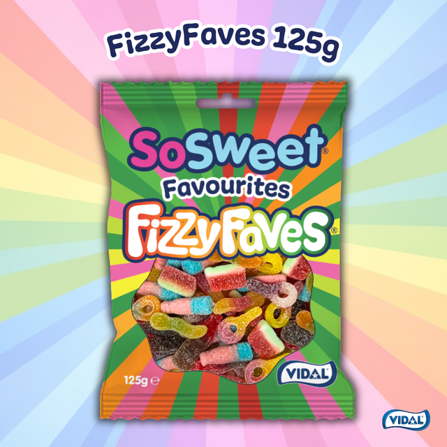 SoSweet Fizzy Faves 125g Peg Bag