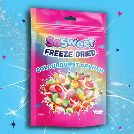 SoSweet Freeze Dried Sweets Colourburst Crunch Pouch 50g